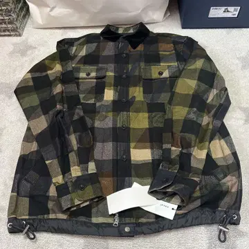 sacai KAWS Plaid Shirt 'Camo'