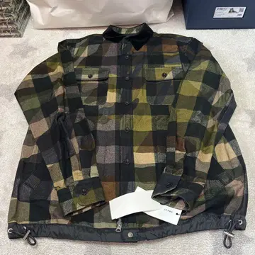 sacai KAWS Plaid Shirt 'Camo'