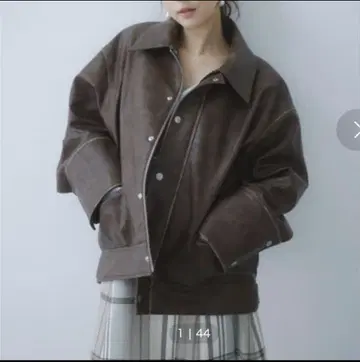 SNIDEL 스나이델 가죽 오버 사이즈 자켓
