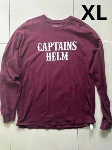 CAPTAINS HELM 버건디 롱T XL