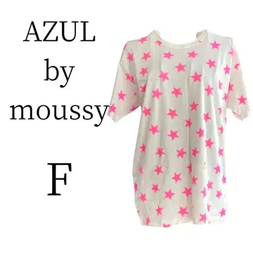 새상품급 AZUL by moussy 아줄바이마우지 반팔 T셔츠 F