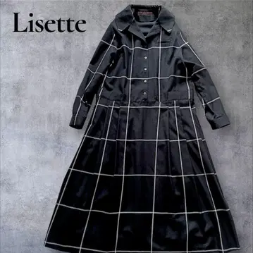 Lisette 리제타 원피스 체크 윈도우 체크 실크