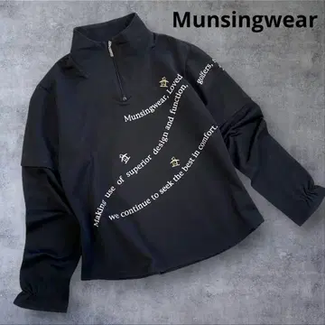 새상품급! Munsingwear 2way 슬리브 하프 지퍼 상의 M