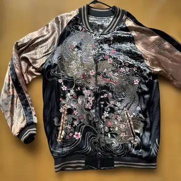 남성용 스카잔 일본풍 패턴 자수