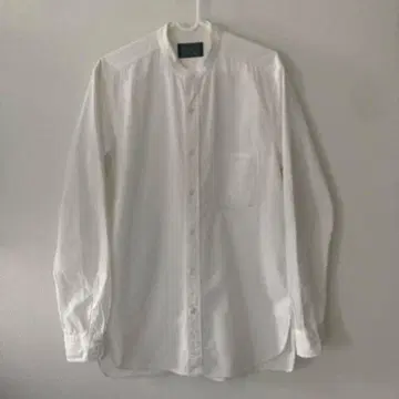 BLUE WORK 밴드 카라 셔츠 화이트/Tomorrow Land