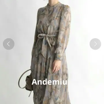 Andemiu 안데뮤 마블 프린트 원피스