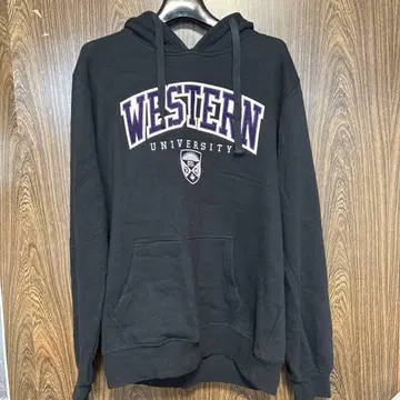 WESTERN UNIVERSITY 후드티 블랙 보라색