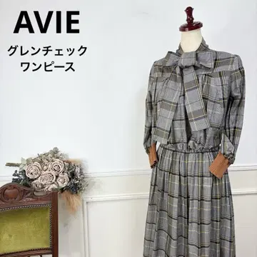 4 새상품급 AVIE 글렌체크 가을/겨울 원피스