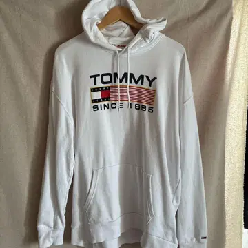 TOMMY JEANS 화이트 남성용 후드티