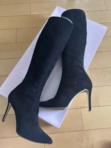 DIANA 다이애나 블랙 스웨이드 롱 부츠 24.0cm