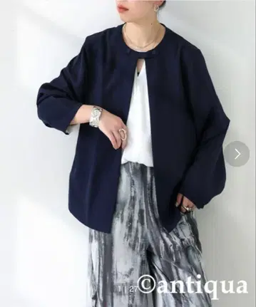 안티카 노카라 자켓 네이비 사이즈 P