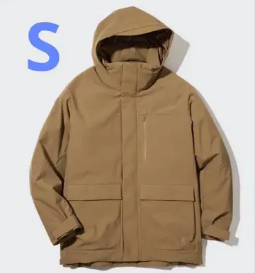 하이브리드 다운 후드티 UNIQLO S 카멜