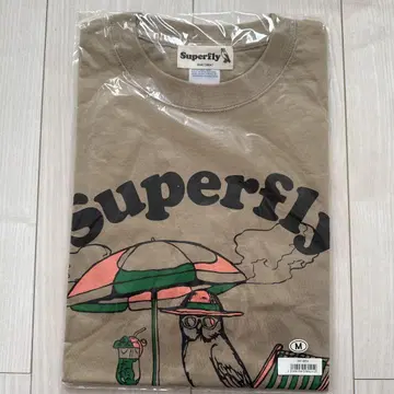 새상품 superfly T셔츠 M사이즈 라이브 굿 샌드 베이지