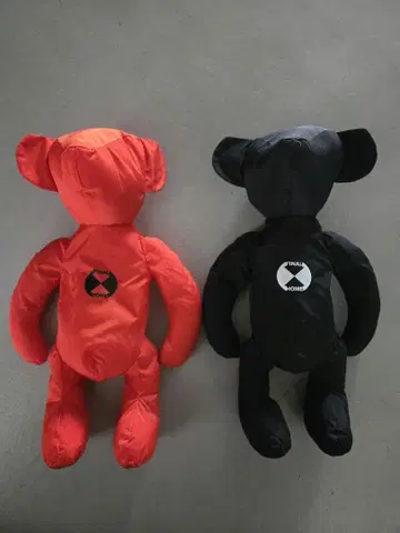 FINAL HOME 레어 단종 곰 모양 봉제 인형 2색 세트