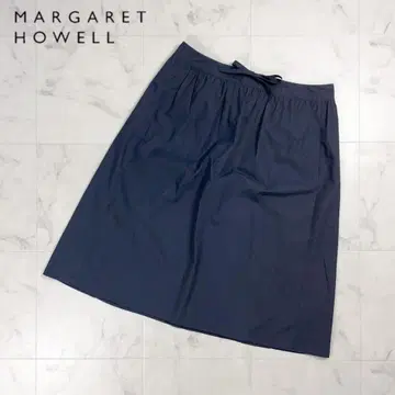 마가렛호웰 개더 플레어 스커트 종아리 기장 구형 택 블랙 2*HD832