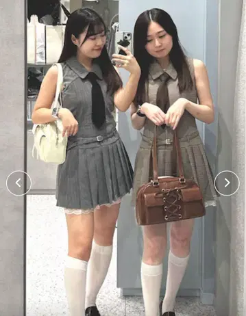 슬리브리스 넥타이 원피스