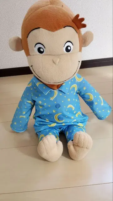 호기심 많은 조지 파란색 파자마 봉제 인형