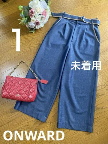 [미착용] 사이즈 1 ONWARD 와이드 팬츠 벨트 포함