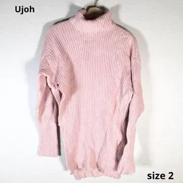 Ujoh 우죠 니트 스웨터 size 2 핑크 계열 상의 하이넥