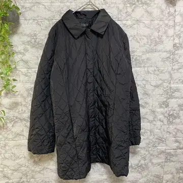 CENEFA 여성용 L 블랙 퀼팅 롱 자켓