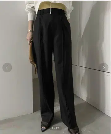Ameri LINE PIN TUCK STRAIGHT PANTS