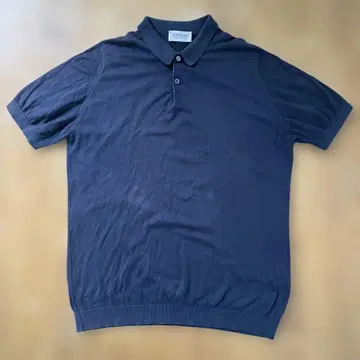 JOHN SMEDLEY 네이비 피케 셔츠 L