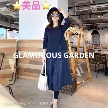 새상품급 GLAMOROUS GARDEN 긴팔 레이어드 티셔츠 원피스
