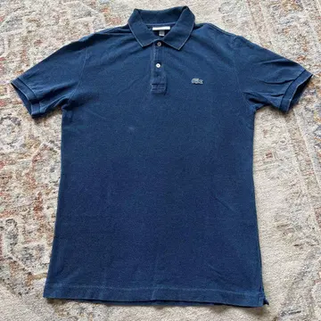 LACOSTE 인디고 블루 피케 셔츠 M