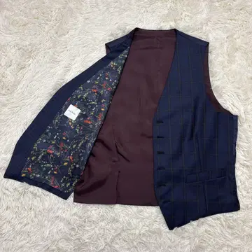 [거의 미사용] 폴스미스 베스트 지레 꽃무늬 네이비 현행 택 XL