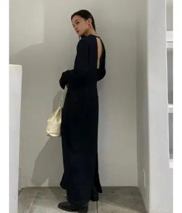택 포함 새상품 todayful/백 오픈 린넨 드레스