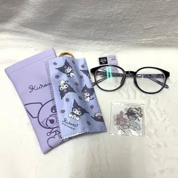 산리오 Zoff 콜라보 안경 쿠로미 세트