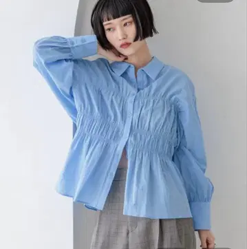 LOWRYS FARM 셔링 셔츠