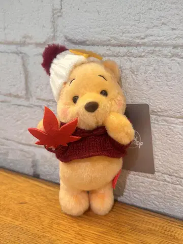 푸우 봉제 인형 키링 키체인 단풍 Momiji Pooh