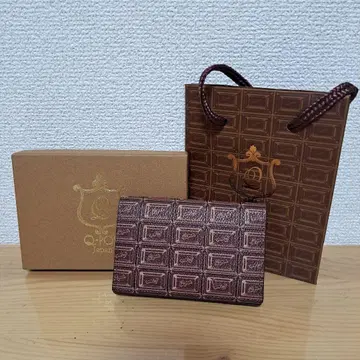 Q-pot. 비터 초콜릿 카드 케이스 (명함지갑) 박스 포함