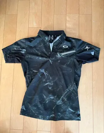 OAKLEY 마블 무늬 피케 셔츠 M