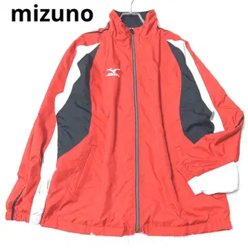 미즈노 윈드브레이커 스포츠 집업 하이넥 화려한 로고
