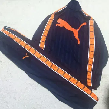 [ 레어 ] PUMA 푸마 저지 셋업 로고 라인 빅 로고 Y2K