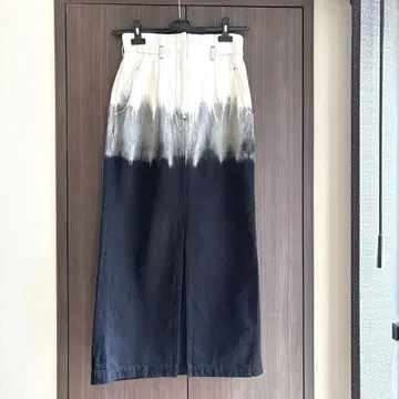 마메쿠로구치 그라데이션 데님 롱 스커트