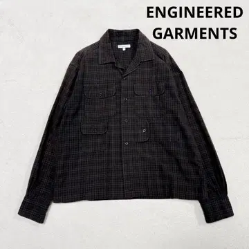 새상품급 엔지니어드 가먼츠 현행 볼링 셔츠 오픈 카라 체크