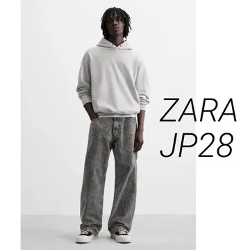 ZARA 자라 배기핏 데님 팬츠 블랙 S 사이즈
