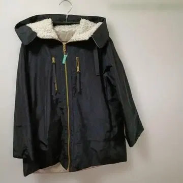 보아 카라 부착 리버서블 다운 코트 XL