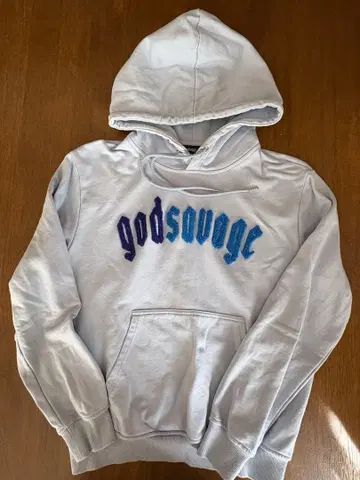 godsavage 라이트 블루 후드티 M