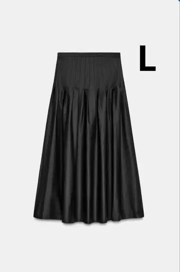 ZARA 자라 플리츠 미디 스커트 새상품, 미사용