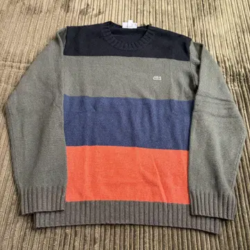 LACOSTE 보더 니트 스웨터 US M