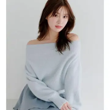 snidel 폭스 알파카 오프숄더 풀오버