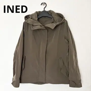 INED 이네드 올리브 그린 후드 부착 라이너 부착 자켓