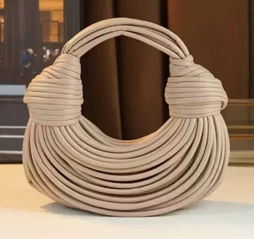 Frauen 수입 Knot 베이지 로프 디자인 숄더백