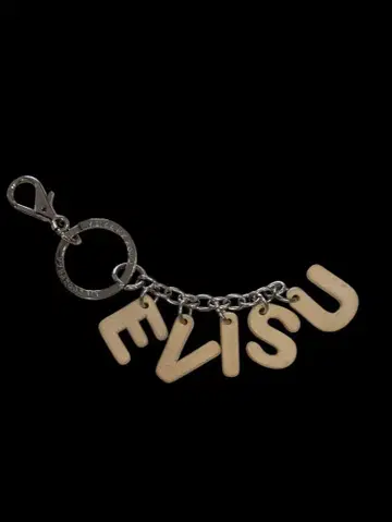 [ EVISU 로고 vintage 천연 가죽 키링 ]
