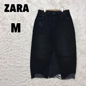 ZARA (M) 슬릿 데미지 데님 스커트