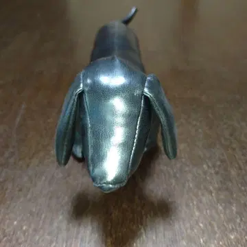 SHINADA 인조 가죽 블랙 닥스훈트 봉제 인형
